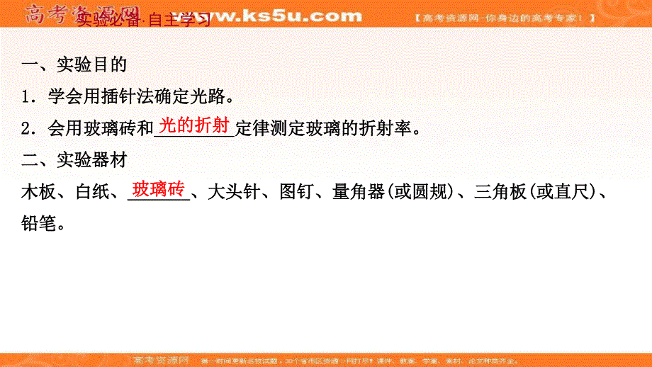 2021-2022学年人教版物理选择性必修第一册课件：第四章 1-2 实验：测定玻璃的折射率 .ppt_第3页