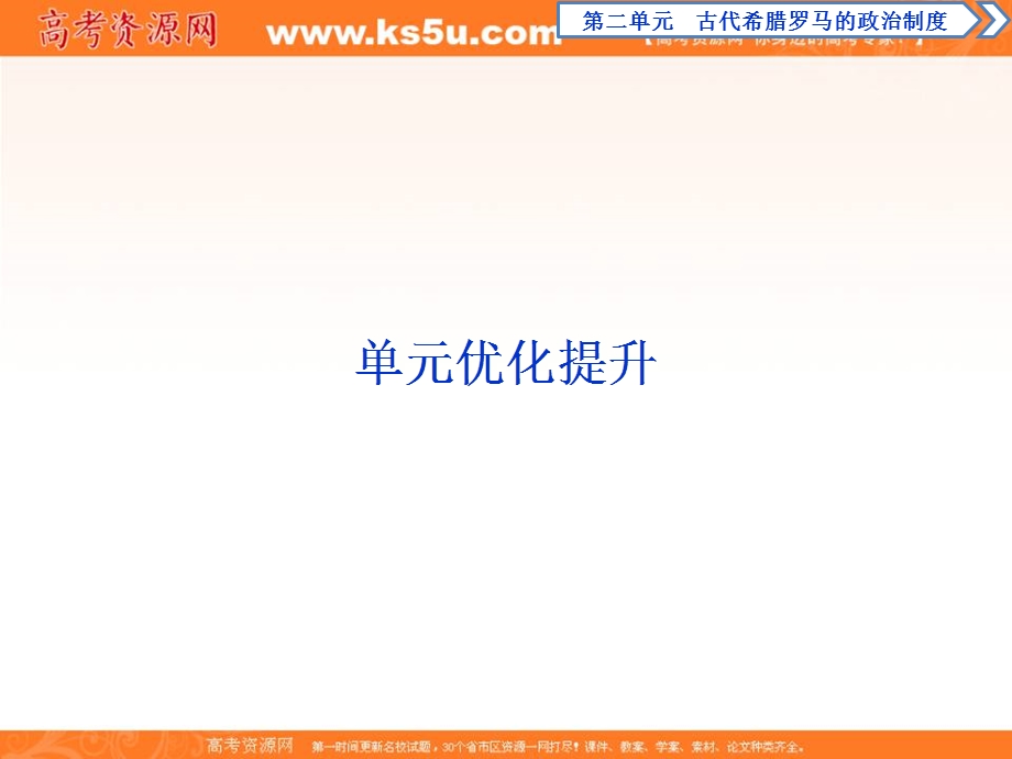 2019-2020学年人教版历史必修一课件：第二单元　单元优化提升 .ppt_第1页