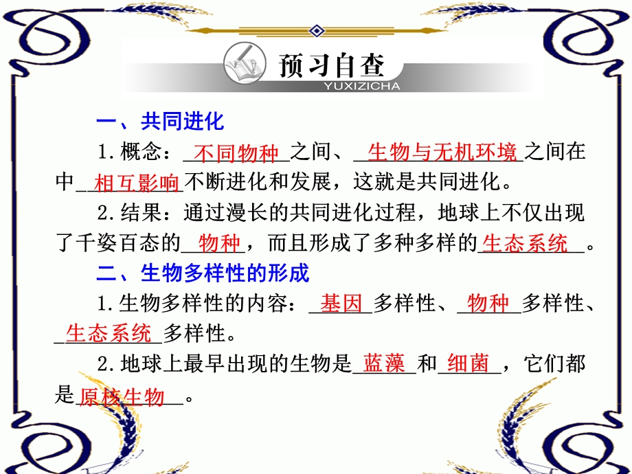 2013学年高一新人教版生物必修2学案课件7.4 共同进化与生物多样性的形成.ppt_第2页