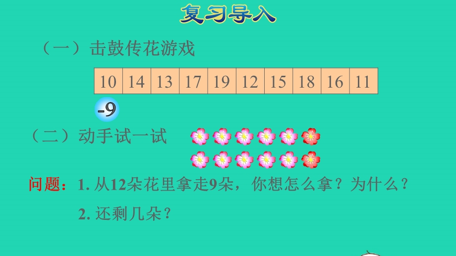 2022一年级数学下册 第2单元 20以内的退位减法第2课时 十几减8授课课件 新人教版.pptx_第2页