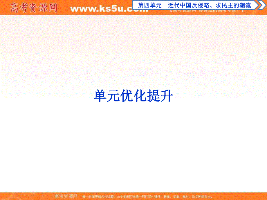 2019-2020学年人教版历史必修一课件：第四单元　单元优化提升 .ppt_第1页