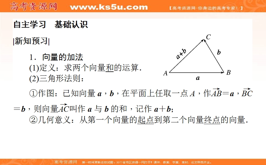 2020-2021北师大版数学必修4课件：2-2-1 向量的加法 WORD版含解析.ppt_第3页