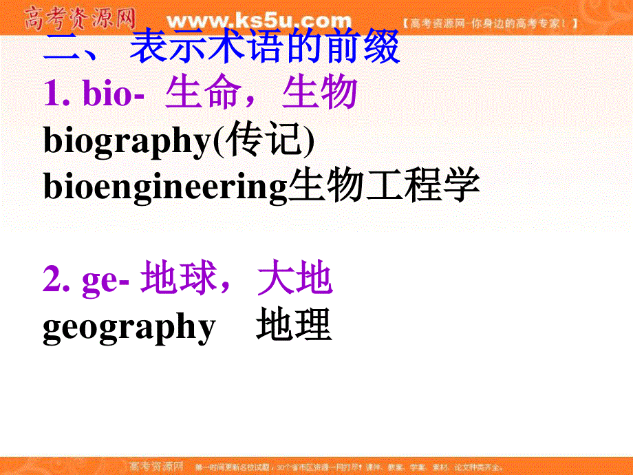 2012名师指津 高考英语构词法（课件）：12表示词类变换的前缀和表示术语的前缀.ppt_第3页