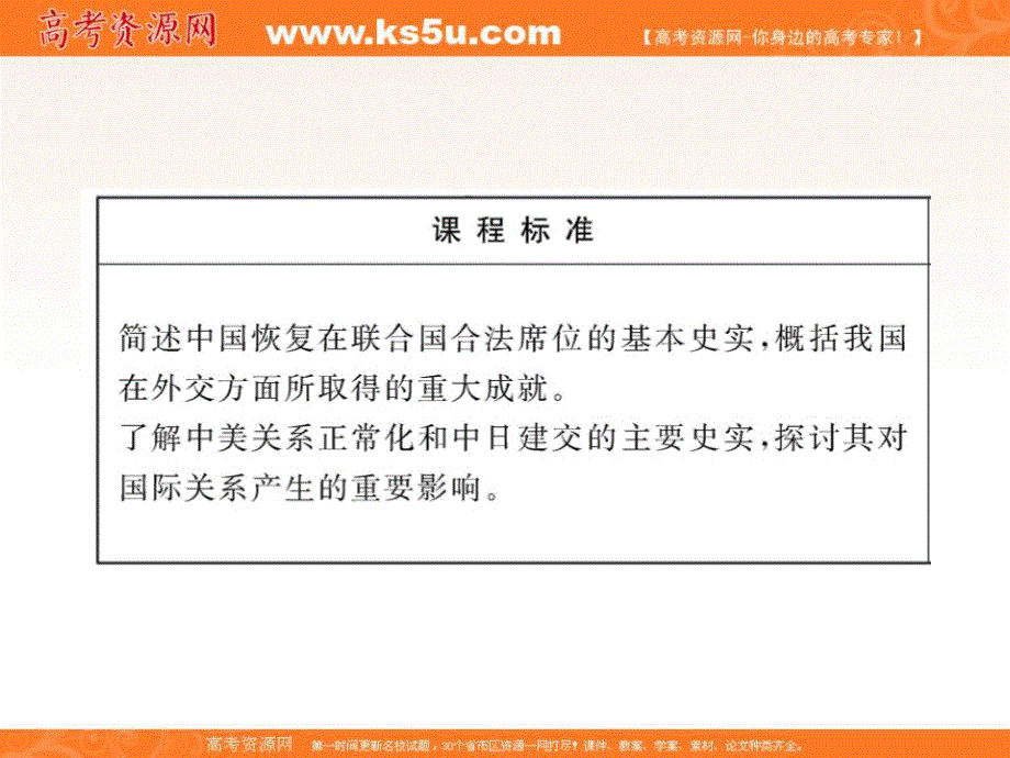 2012历史课件：5.2外交关系的突破（人民版必修1）.ppt_第2页