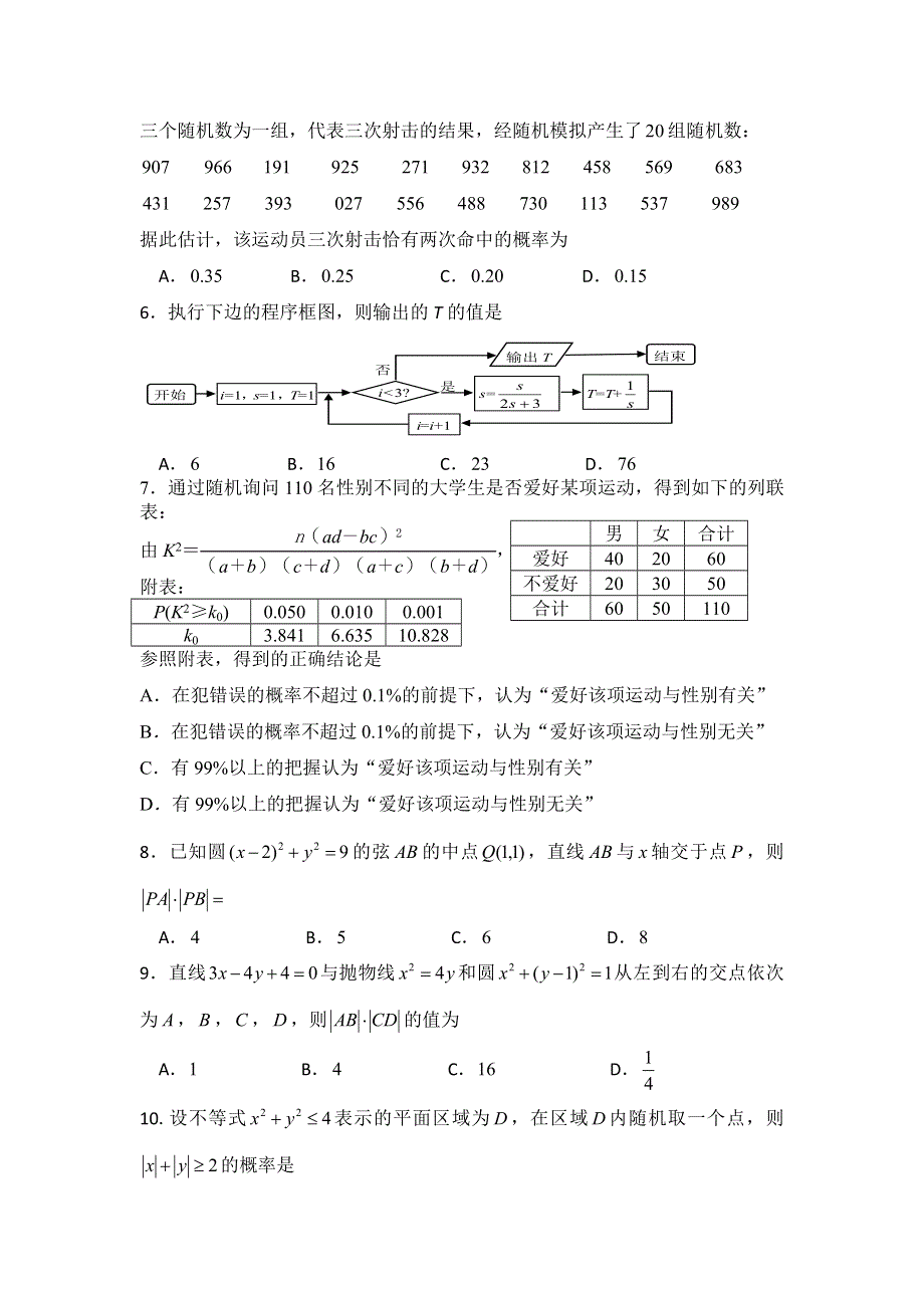 四川省三台中学实验学校2019-2020学年高二12月月考数学（理）试题 WORD版含答案.doc_第2页