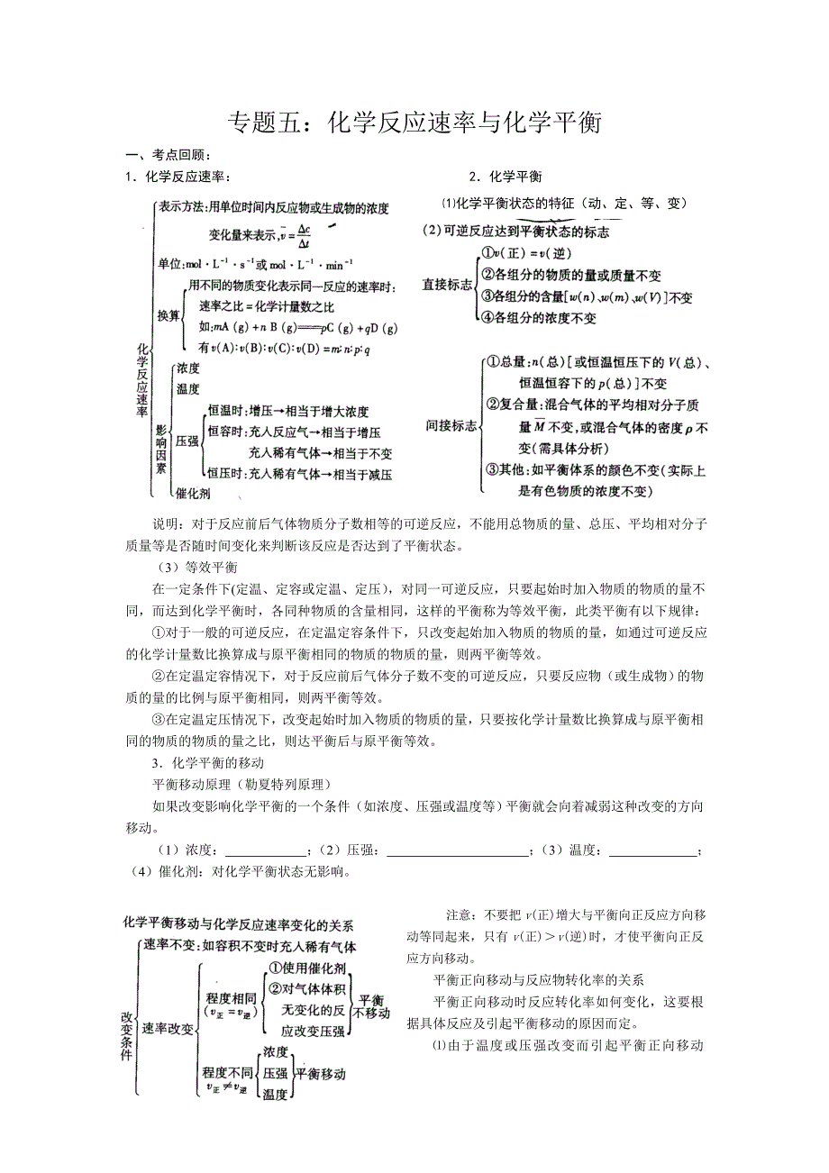 2008年高三新人教化学二轮专题复习教案五：《化学反应速率与化学平衡》 .doc_第1页