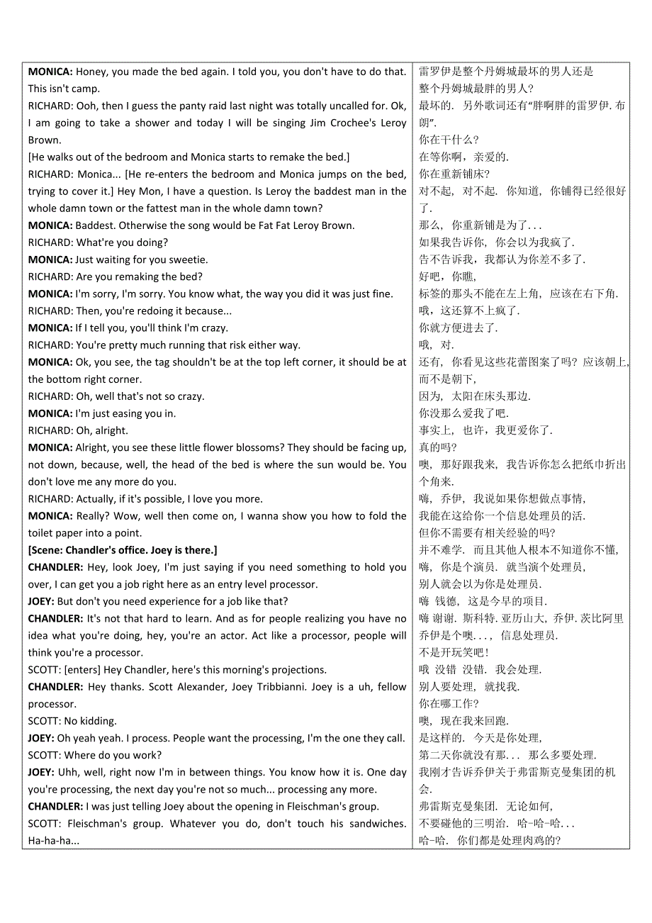 《FRINDS老友记》第2季中英文对照完整剧本：223 THE ONE WITH THE CHICKEN POX.doc_第2页