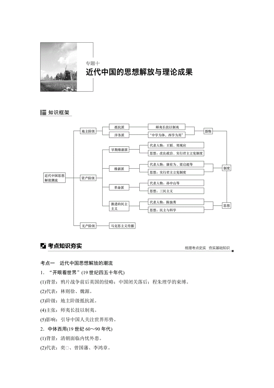 2019版高考历史二轮增分策略通用专题版精致讲义：板块二 近代史部分 专题十 WORD版含答案.docx_第1页