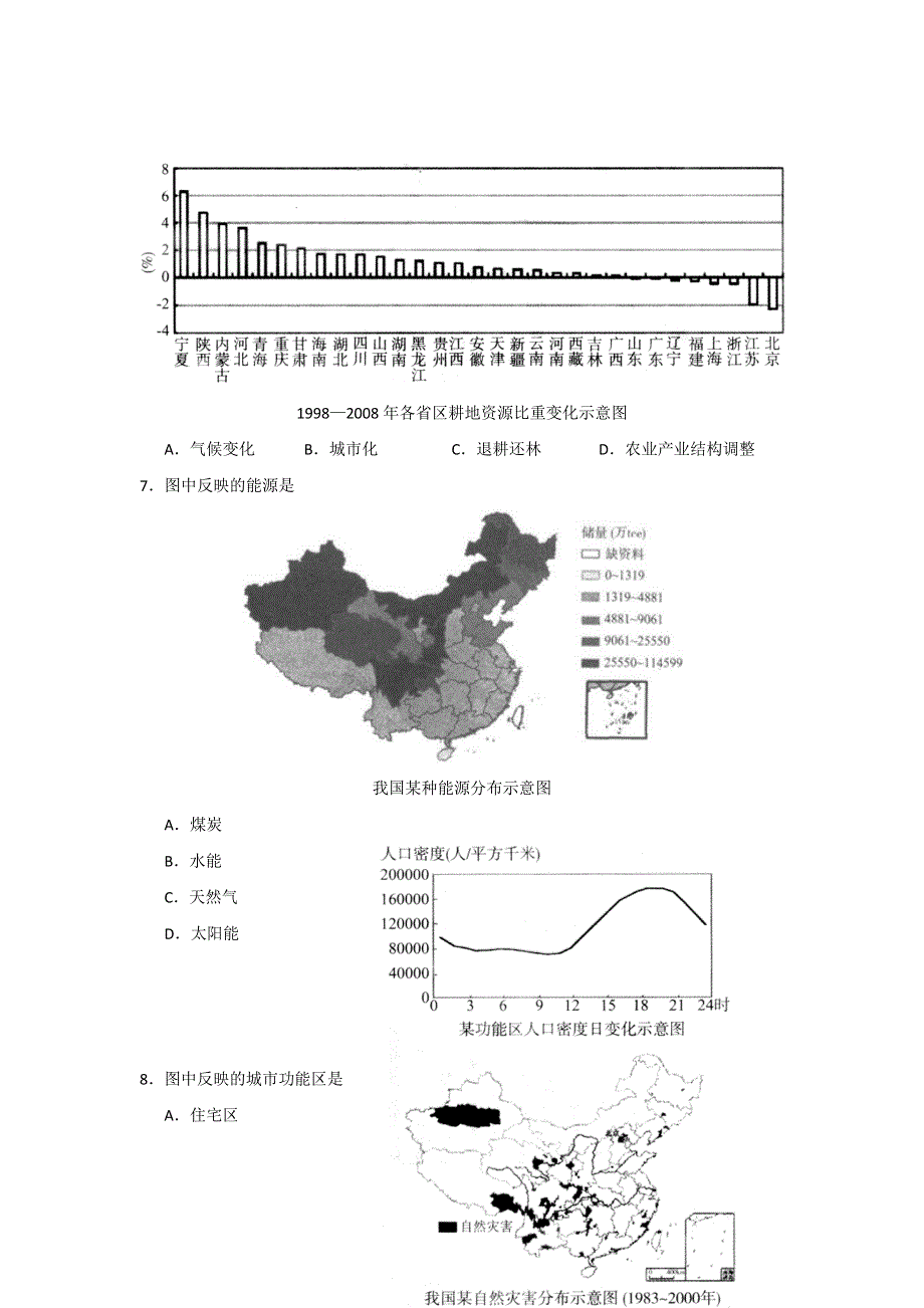 《WORD版2014广州二模》广东省广州市2014届高三普通高中毕业班综合测试（二）地理试题 WORD版含答案.doc_第3页