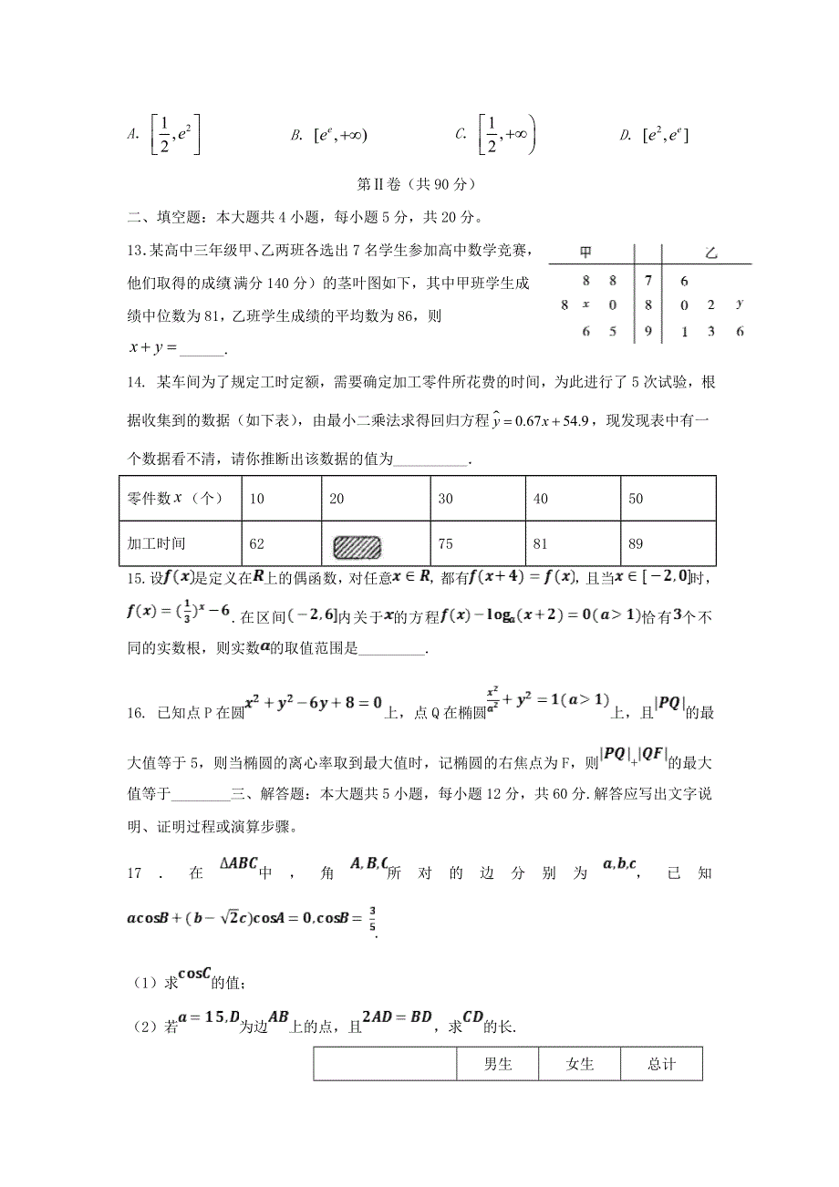 四川省三台县芦溪中学2020届高三上学期二诊考前模拟数学（文）试卷 WORD版含答案.doc_第3页