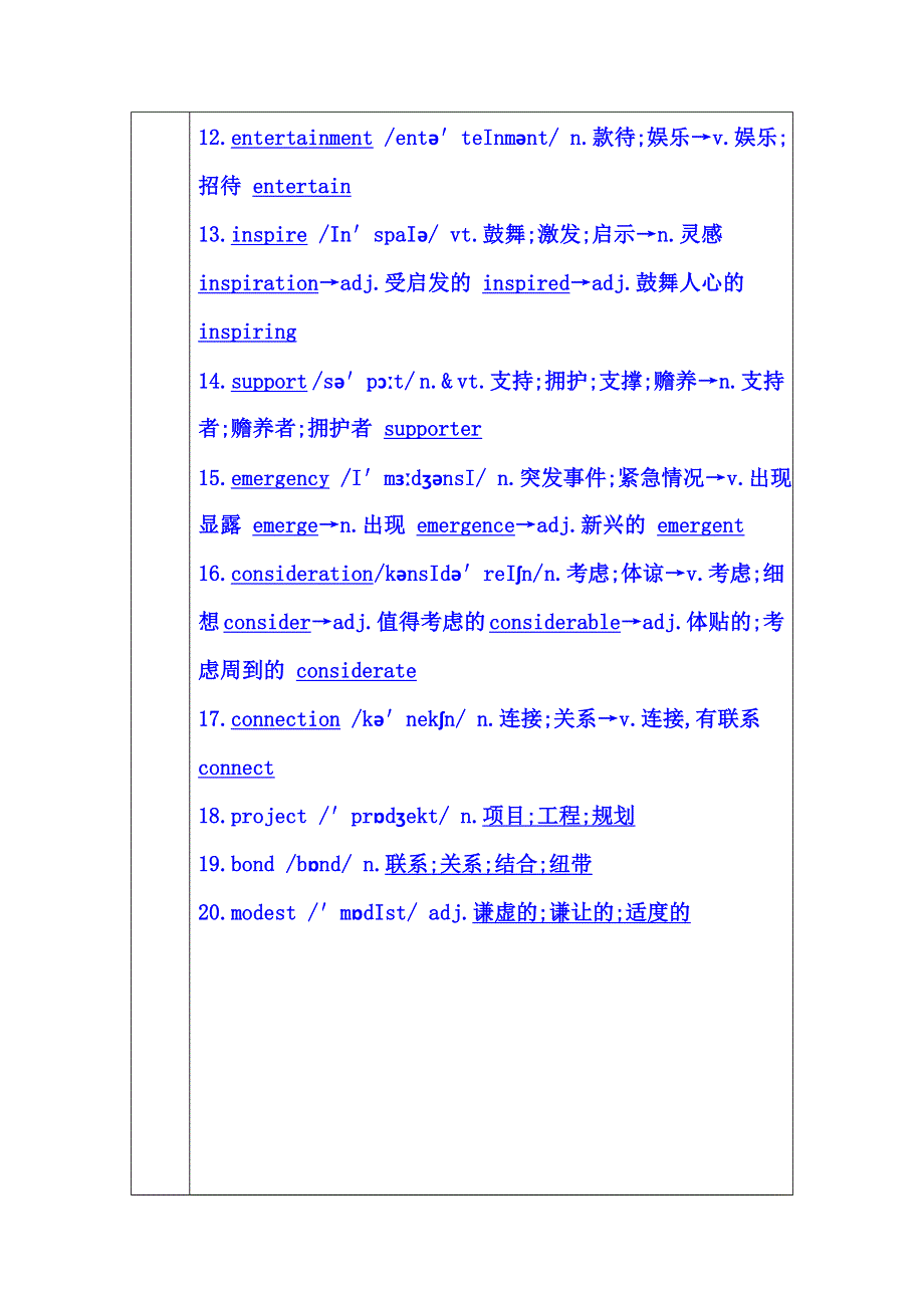 福建省长泰县第二中学2014届高考英语总复习知识梳理必修4 UNIT1.doc_第3页