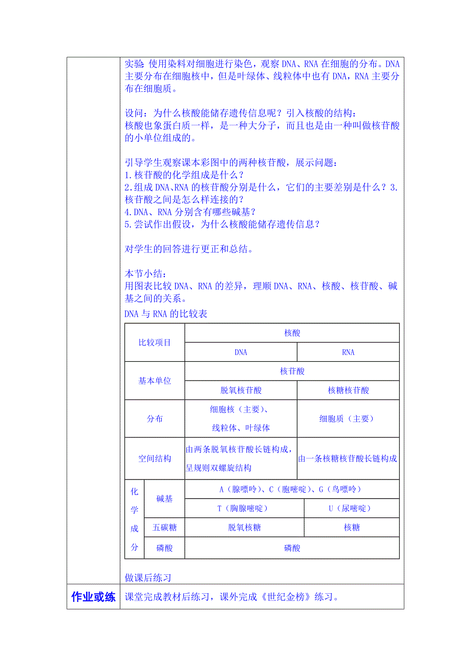 云南省师范大学五华区实验中学高一生物（新人教版必修1）教案：第二章第三节《组成细胞的分子》 .doc_第2页