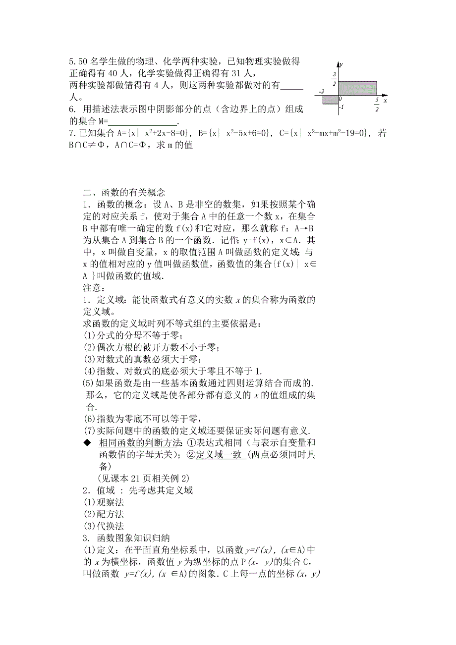 四川外国语大学附属外国语学校高一数学人教A版必修1知识点总结归纳：第1章 集合与函数概念 .doc_第3页