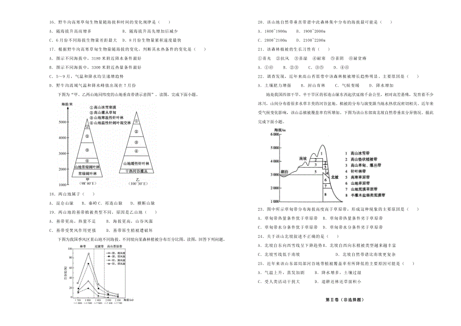 （新高考）2022届高考地理一轮单元训练 第六单元 自然环境整体性与差异性（A卷）.doc_第3页