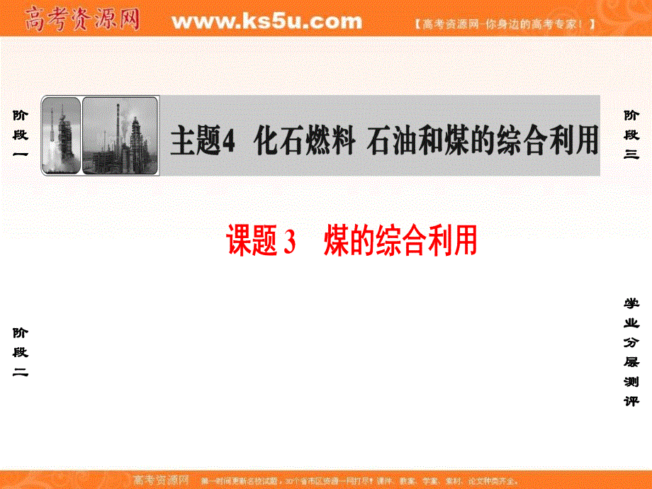 2017-2018学年高中化学鲁科版选修2 主题4 课题3 煤的综合利用课件（30张） .ppt_第1页