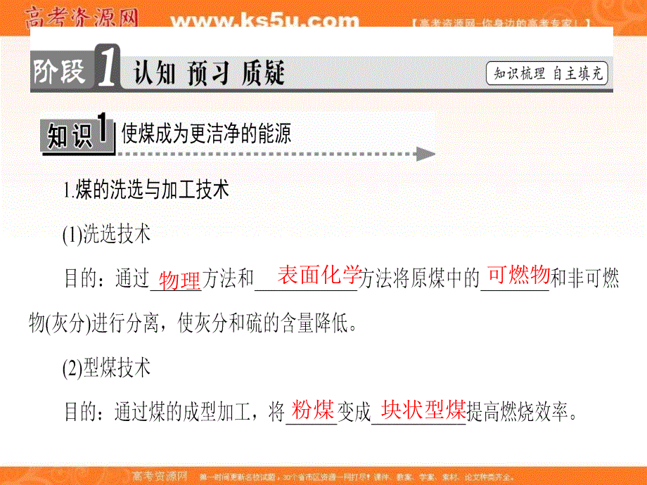 2017-2018学年高中化学鲁科版选修2 主题4 课题3 煤的综合利用课件（30张） .ppt_第3页