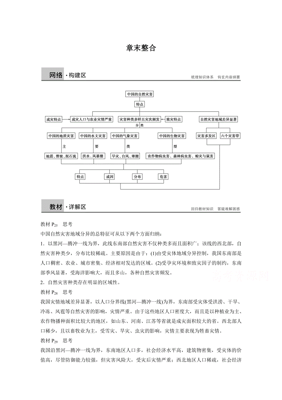 《创新设计课堂讲义》2016-2017学年高中地理（人教版选修5）课时作业：第二章 中国的自然灾害 章末整合 WORD版含答案.docx_第1页