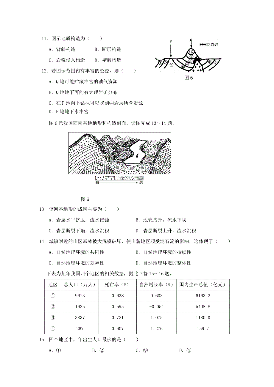 2010唐河三高高二下学期期末模拟（地理）.doc_第3页