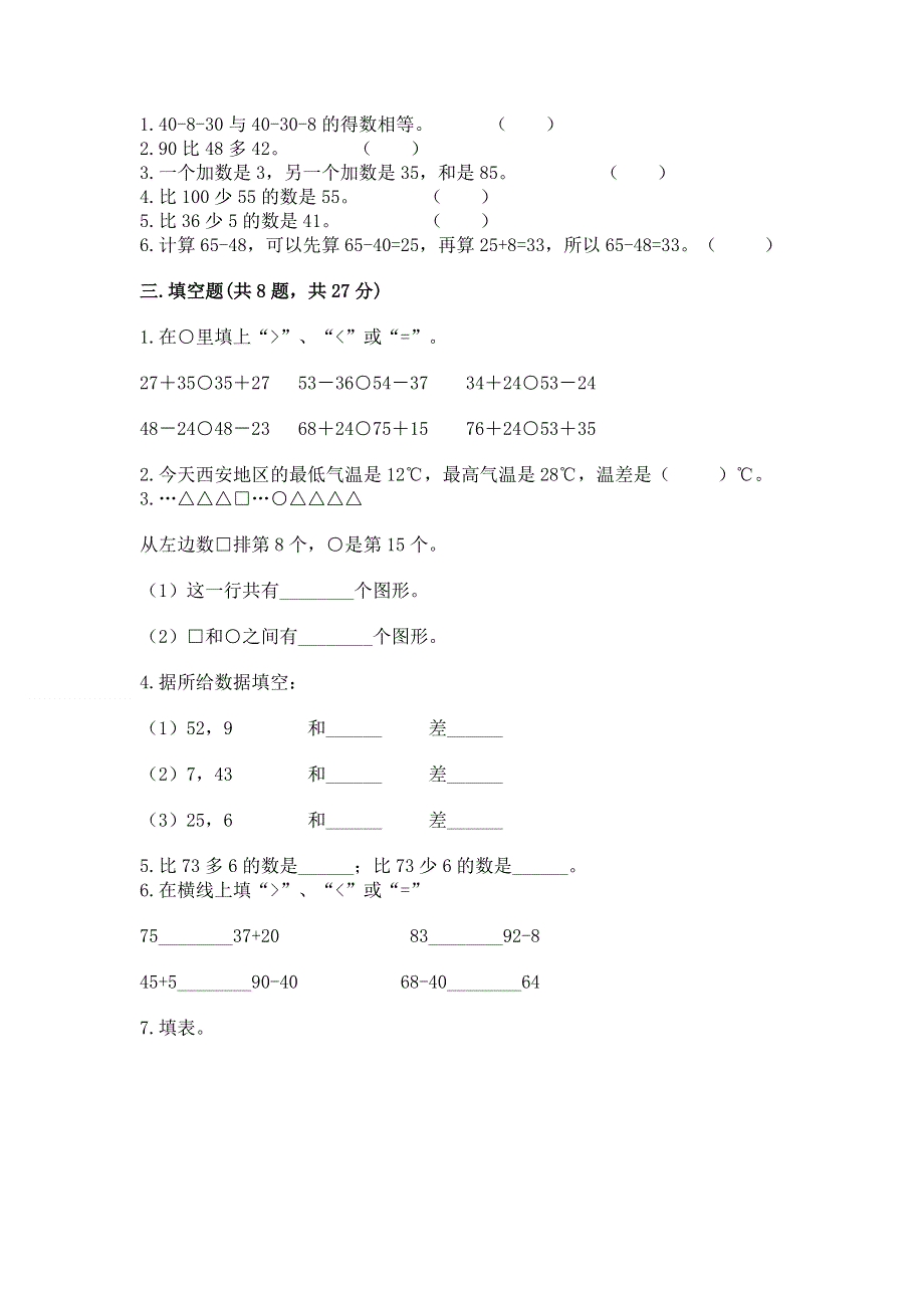 小学二年级数学知识点《100以内的加法和减法》必刷题必考题.docx_第2页