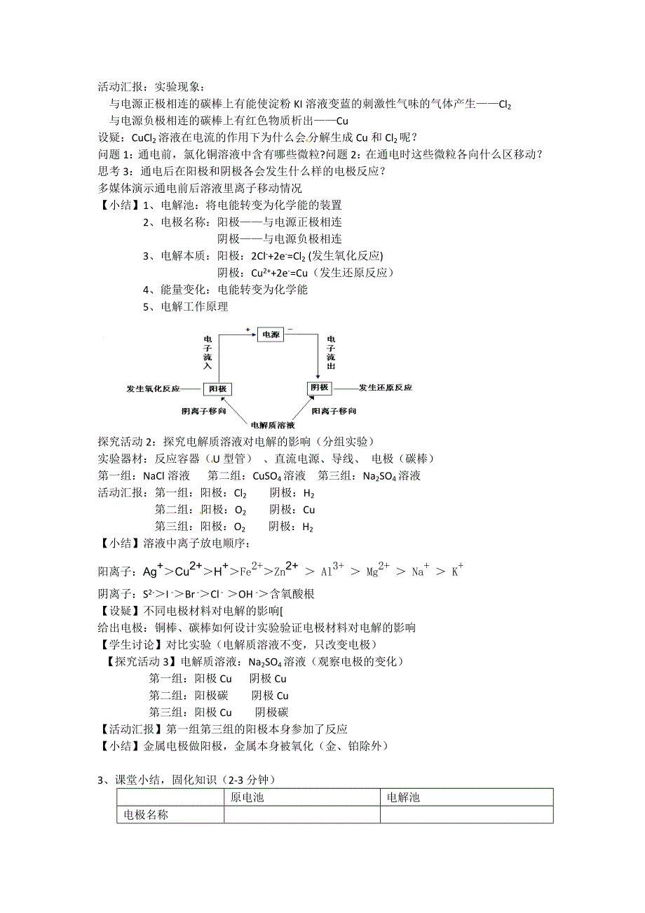 2010年全国高中化学：《化学反应原理 电解池》优质课观摩评比暨教学改革研讨会说课稿.doc_第2页