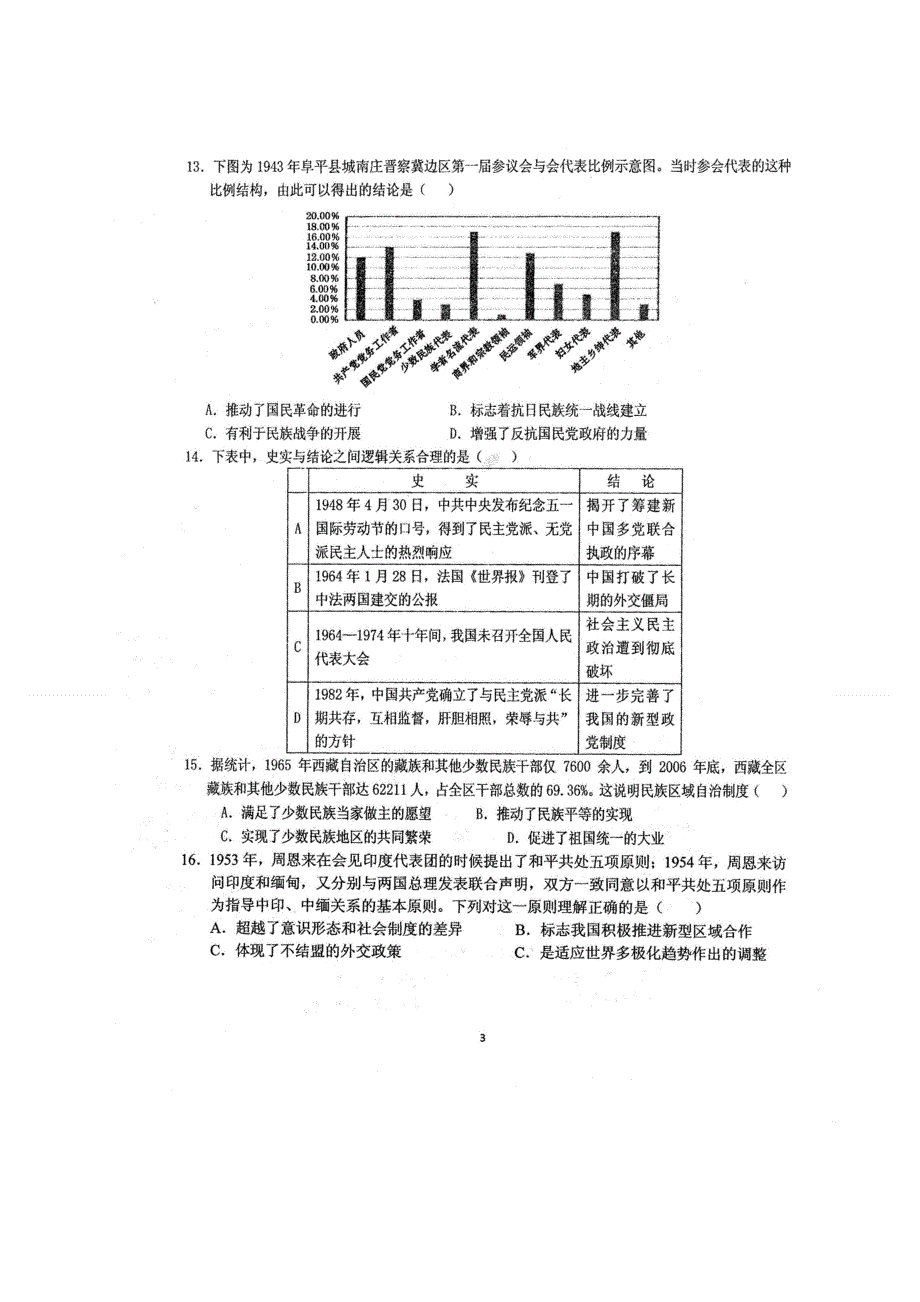 四川省仁寿一中北校区2020-2021学年高一12月月考历史试题 扫描版含答案.doc_第3页