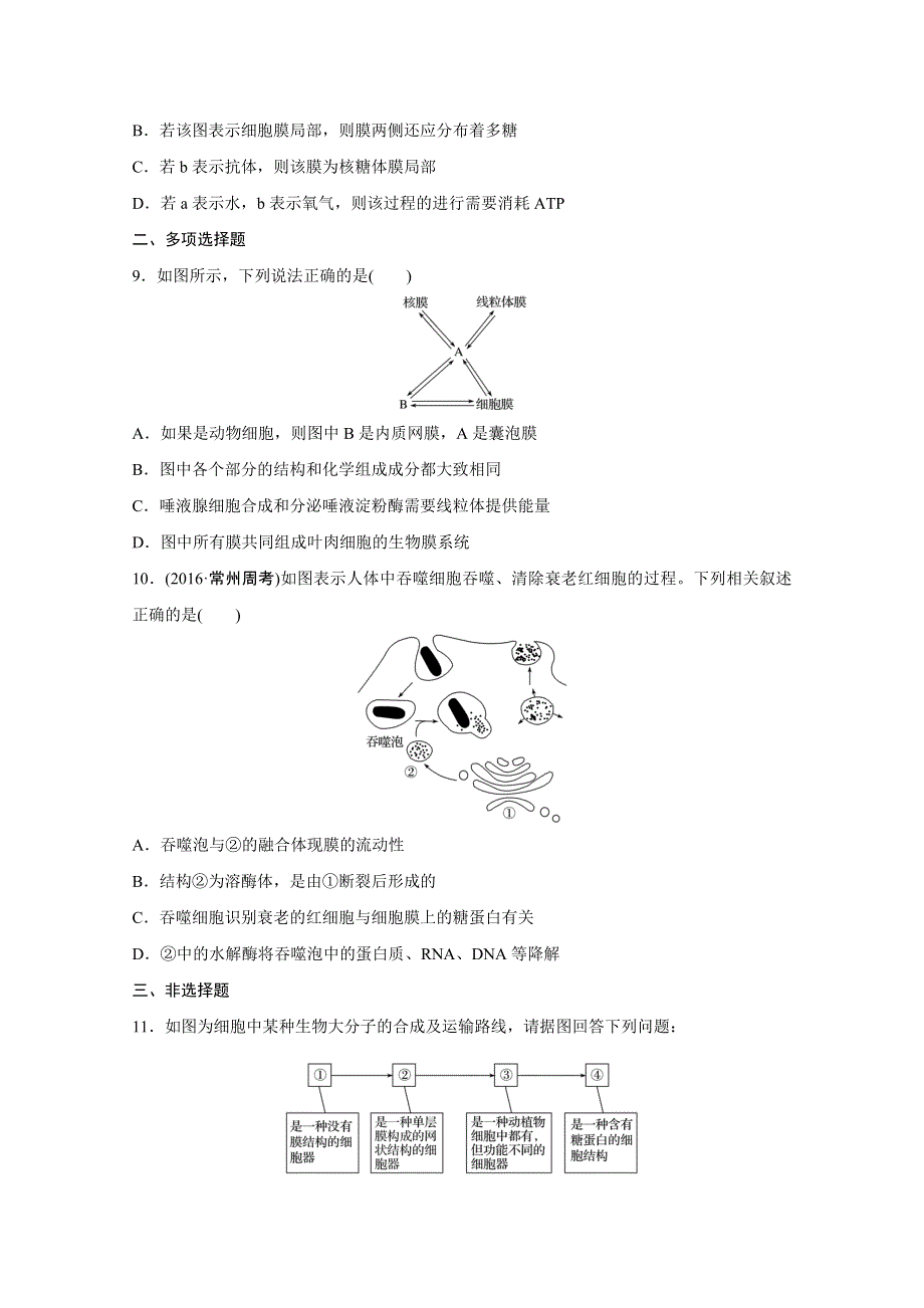 《加练半小时》2018年高考生物（人教版江苏专用）一轮复习 第10练 WORD版含解析.doc_第3页