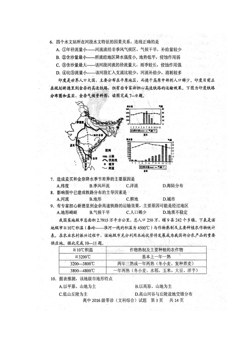 四川省仁寿县2019届高三上学期11月份零诊测试文科综合试题 扫描版含答案.doc_第3页