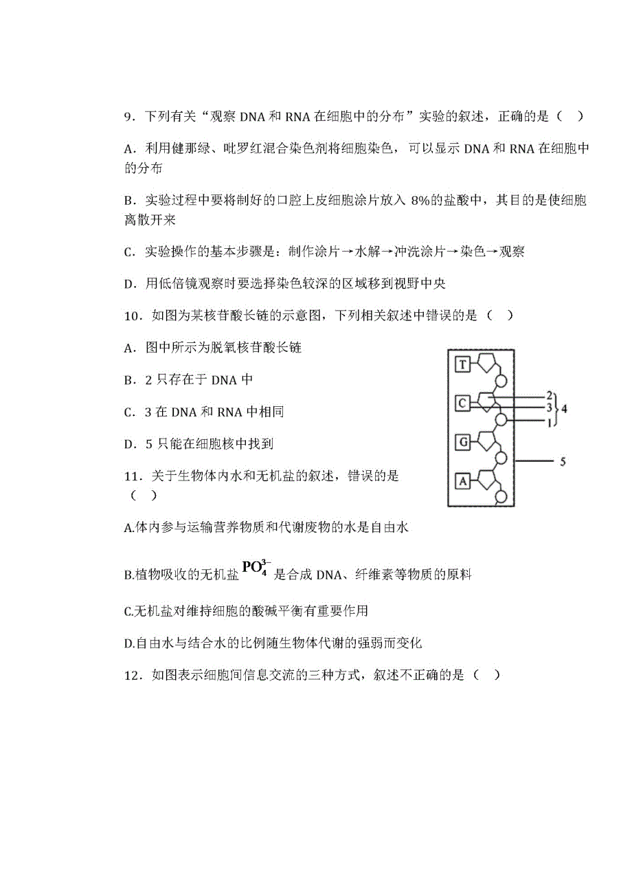 四川省仁寿县文宫中学2020-2021学年高一生物12月月考试题（扫描版）.doc_第3页