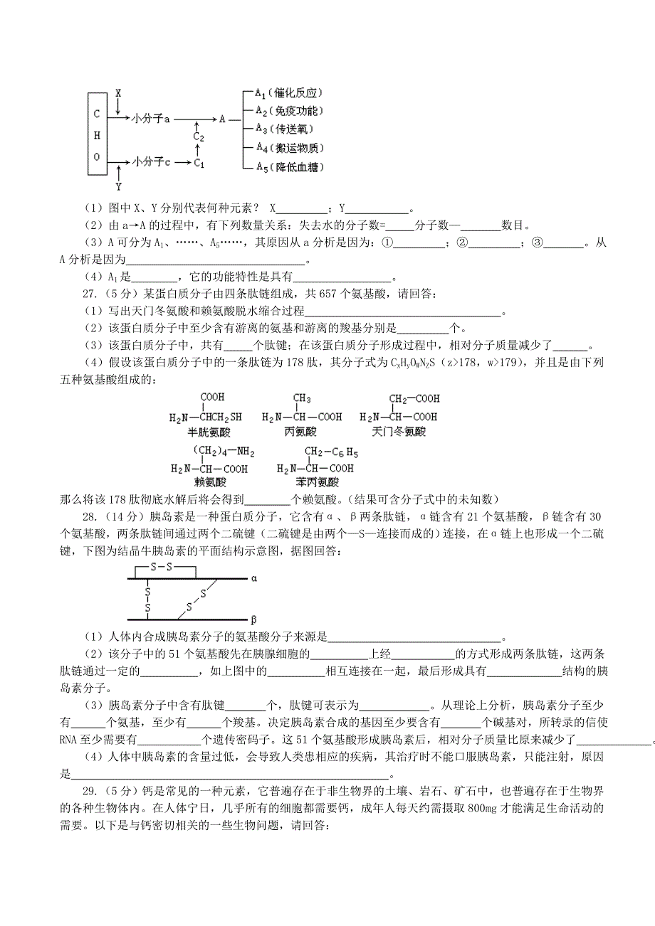 2009届四川成都四中高一生物复习题（二）.doc_第3页