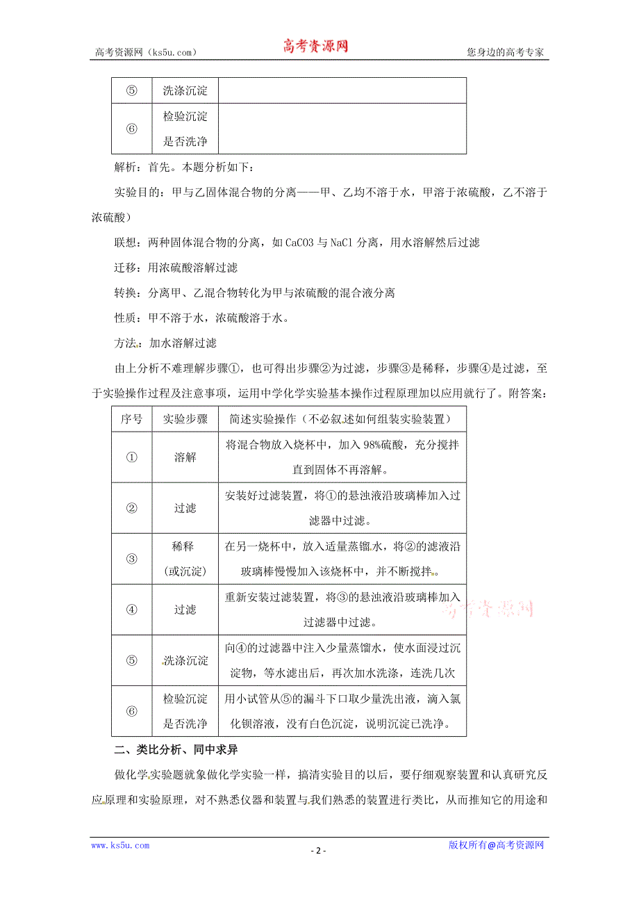 《冲刺必备》2013届高三化学考前复习《高考化学实验题特点及解法》.doc_第2页