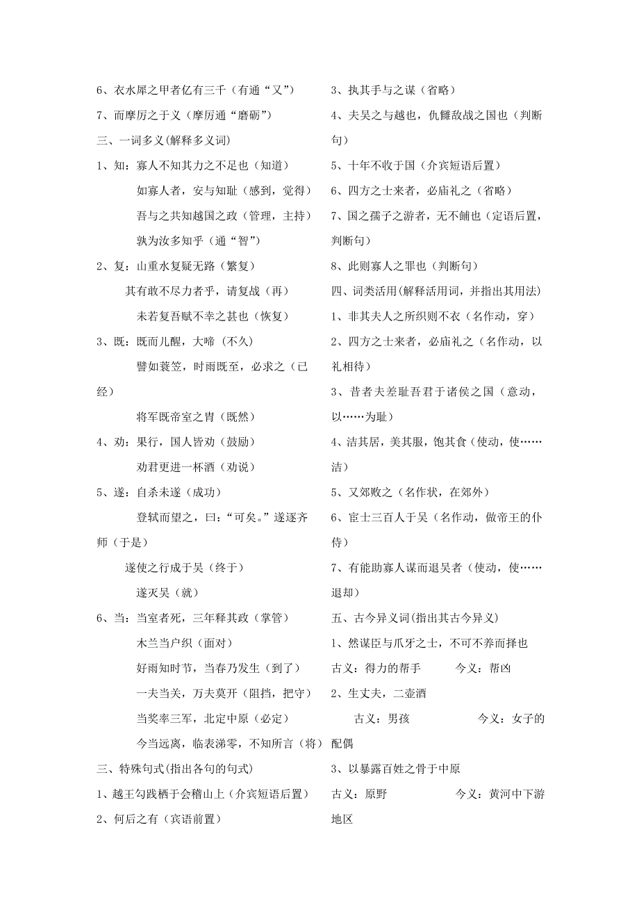 2009高考备战：高中语文课本文言文知识归纳.doc_第3页