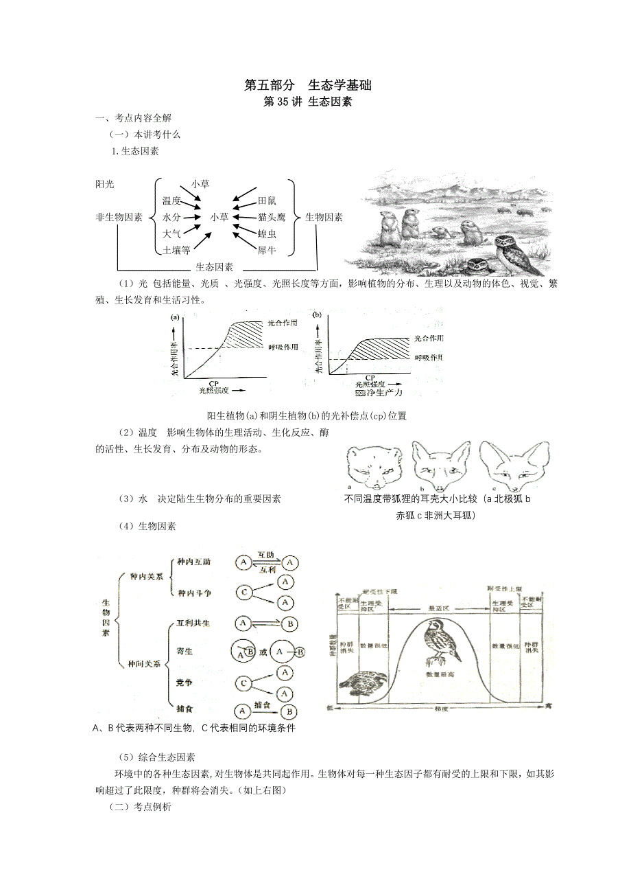 2009高考生物专题复习教案：生态因素（旧人教）.doc_第1页