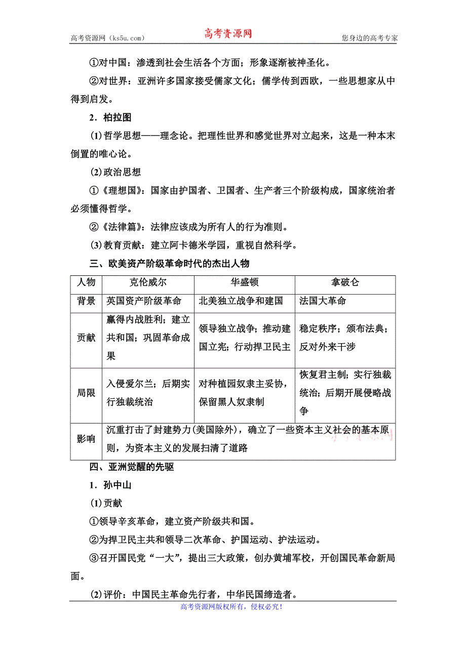 2021版高考历史大一轮复习北师大版讲义：选修模块 选修4 中外历史人物评说 WORD版含答案.doc_第2页