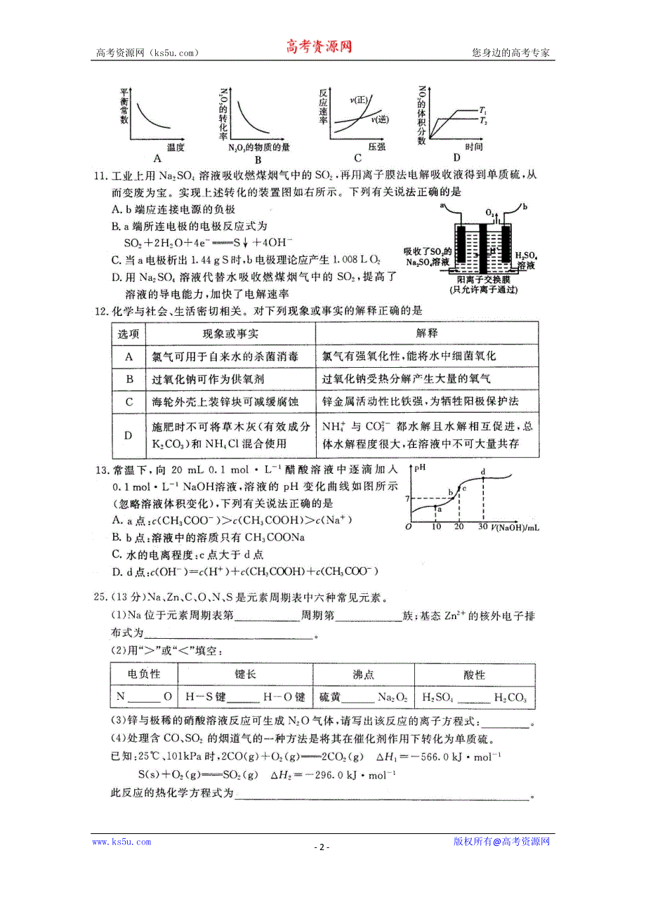 《华普教育》2015年安徽省高三第二次高考模拟考试理综化学试题 扫描版含解析.doc_第2页