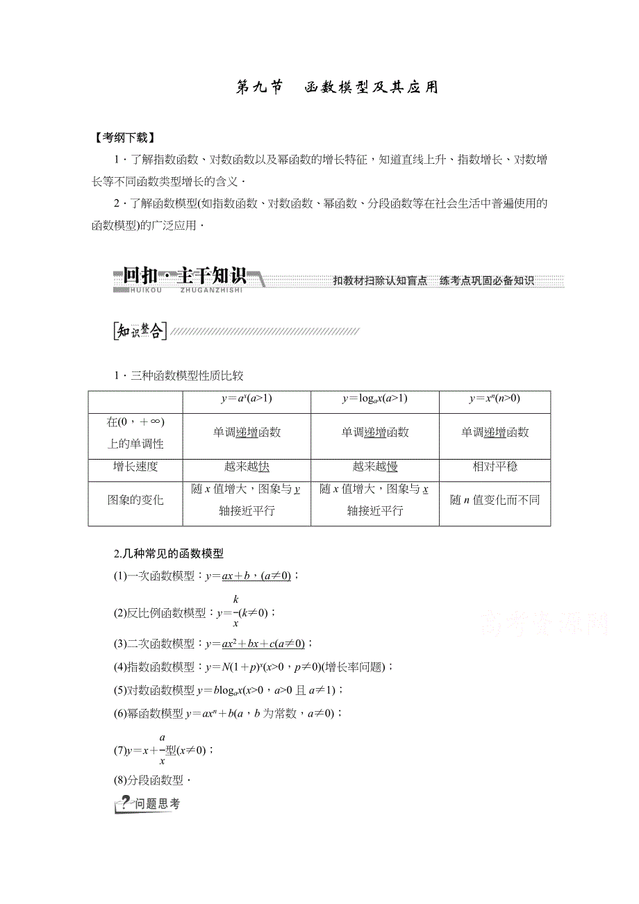 《创新方案 一轮回扣》2015高考（北师大版）数学（理）复习配套试题：函数模型及其应用（知识回扣 热点突破 能力提升）.doc_第1页