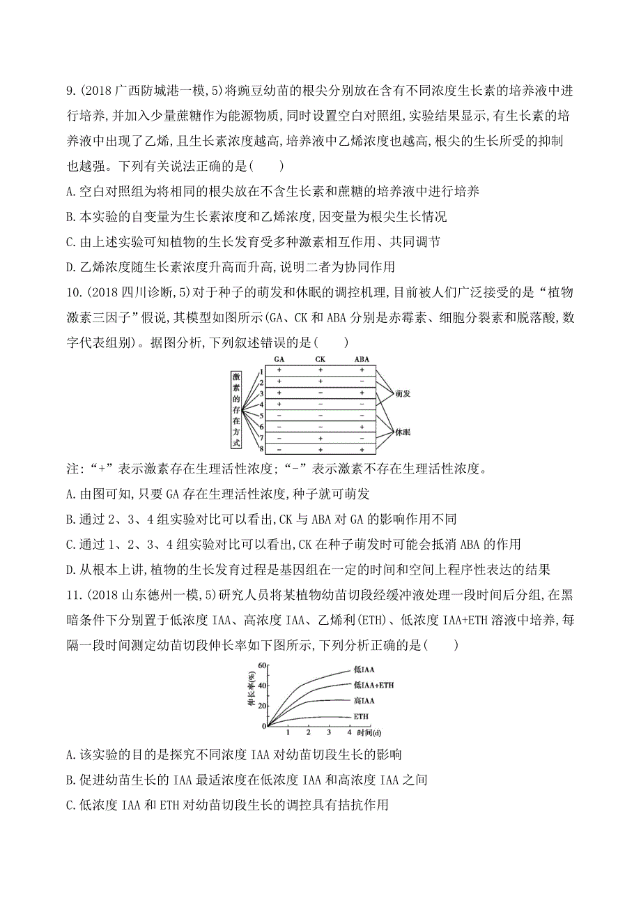 2019高考生物二轮复习练习：第13练　植物的激素调节 WORD版含解析.docx_第3页