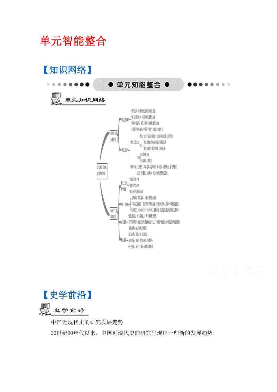 《南方凤凰台》2017届高三历史一轮复习导学案（江苏专版）第3单元 单元智能整合 WORD版含答案.docx_第1页