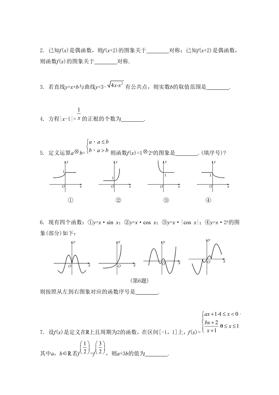 《南方凤凰台》2016届高考数学（江苏专用）二轮复习 三轮提优 第一部分 微专题训练——回归教材第10练 函数的图象与性质 （理科）.docx_第2页