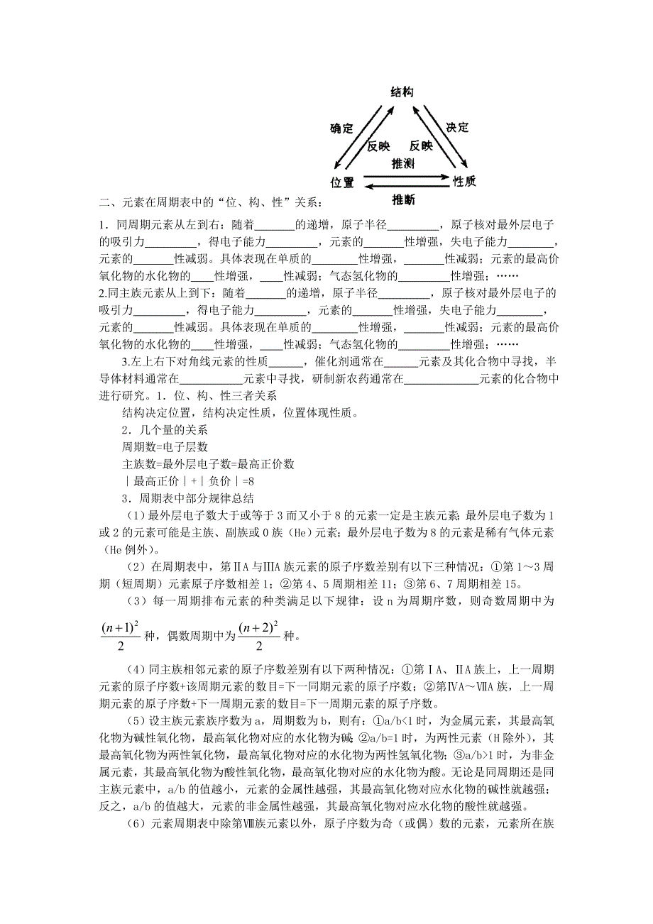 2011届化学高考一轮复习7： 元素周期律 元素周期表.doc_第2页