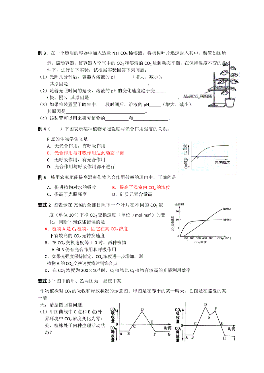 2011届复习学案——必修一全套第11讲光与光合作用II.doc_第2页