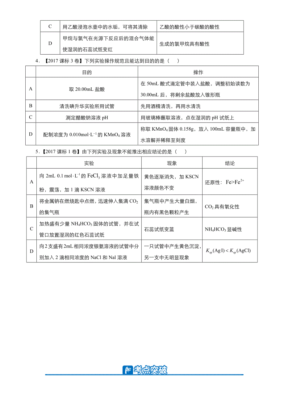 2019高考化学二轮小题狂做专练 二十七 实验方案的设计与评价 WORD版含解析.docx_第2页