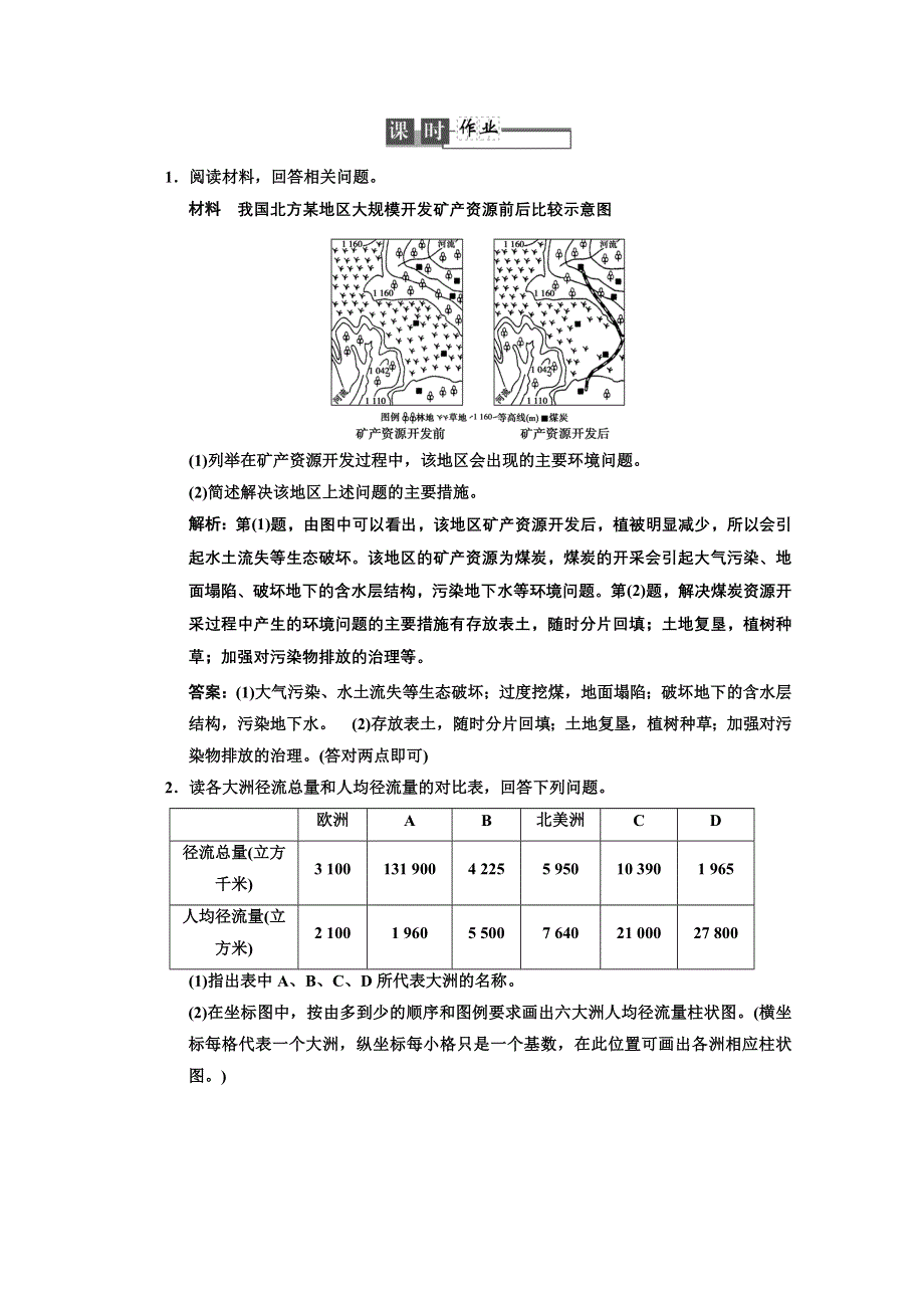 2013中图地理总复习课时作业选修6-2 资源问题与资源的利用和保护 WORD版含答案.doc_第1页