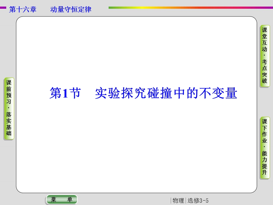 2019-2020学年人教版物理选修3-5抢分教程课件：第16章 动量守恒定律 第1节 .ppt_第2页