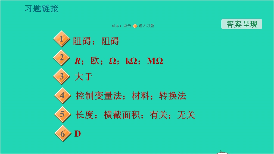 2021九年级物理全册 第16章 电压 电阻16.3 电阻习题课件（新版）新人教版.ppt_第2页