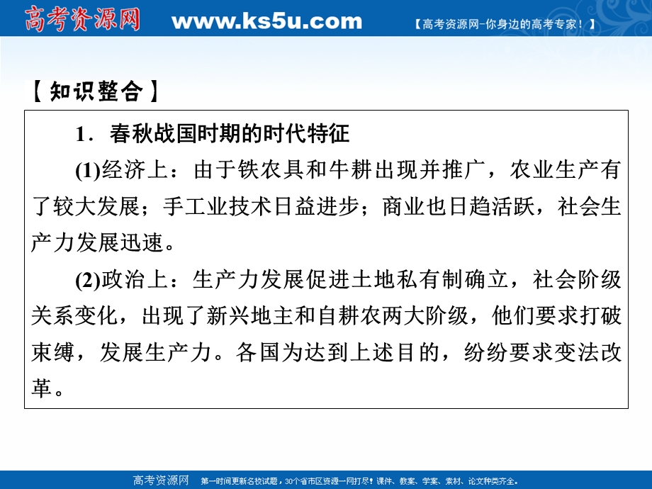 2020-2021学年人教版历史选修1素养课件：第二单元　商鞅变法 单元复习 .ppt_第3页