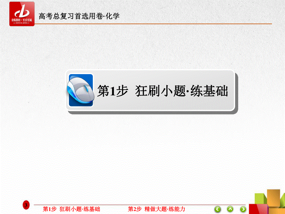 2018届高考化学大一轮复习课件：第一部分 考点通关练 考点8　铁、铜及其化合物 .ppt_第3页