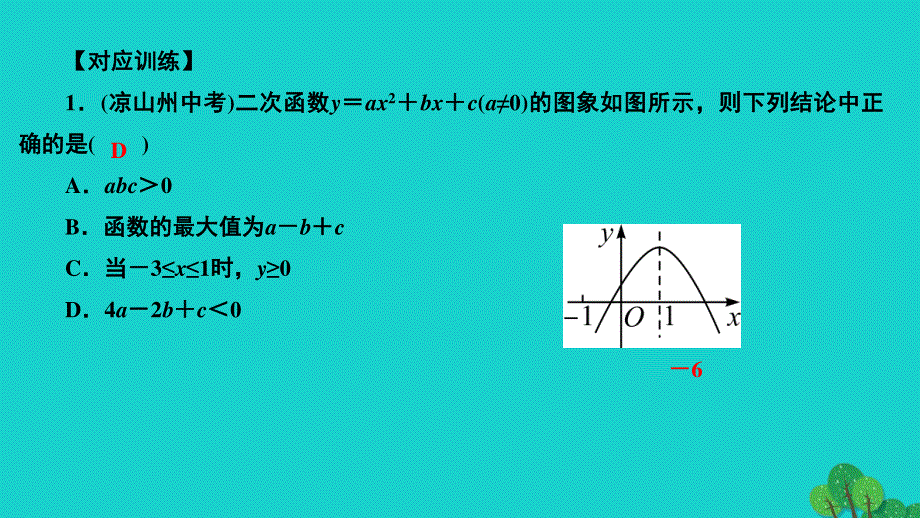 2022九年级数学上册 第二十二章 二次函数专题训练(七)二次函数的图象与字母系数之间的关系作业课件（新版）新人教版.ppt_第2页