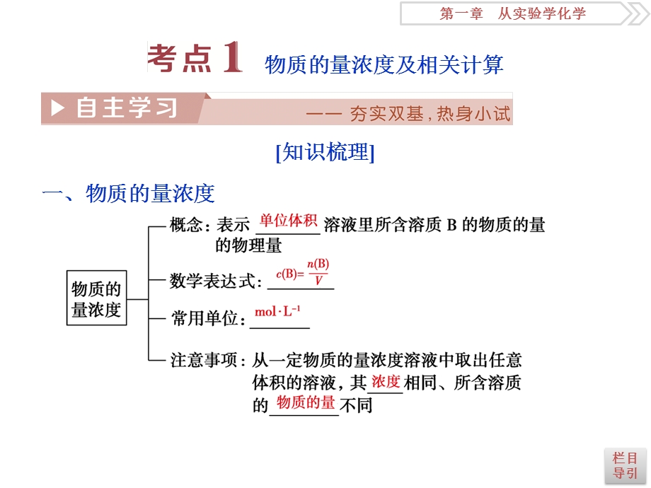 2018届高考化学大一轮复习课件：第一章第四讲物质的量在化学实验中的应用 .ppt_第3页