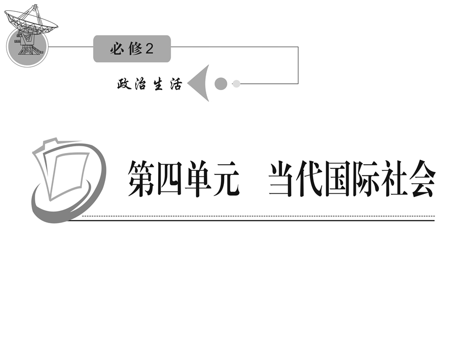 2012届高三复习政治课件（人教江苏用）必修2_第四单元_第九课_第二课时_世界多极化：不可逆转.ppt_第1页