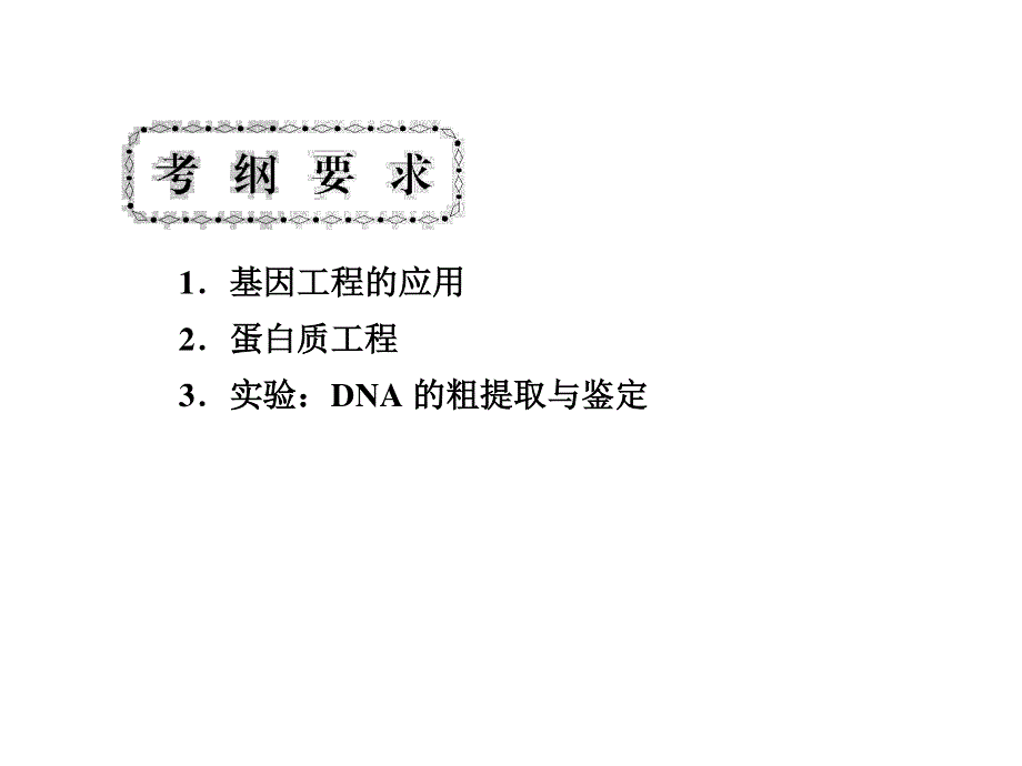 2017届高三新课标名师导学新高考生物一轮总复习课件：选修3 专题一 第四十八课 基因工程的应用、蛋白质工程的崛起 .ppt_第2页